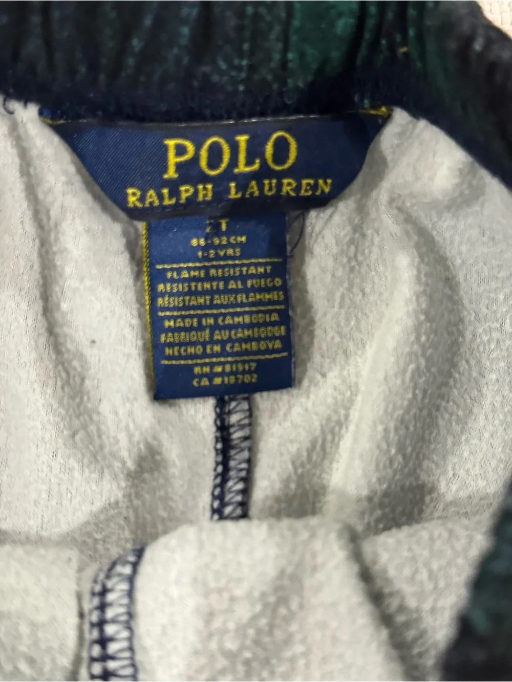 Polo by Ralph Lauren Green & Black Plaid Kids Two-Piece Pajama Set